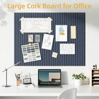 Large Cork Board For Wall 36  X 48  Blue Bulletin Board With Safe Removable