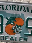 Florida License Plate Auto Dealer Double Orange New Dies Pj893e Auction Transprt