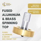 Schulte Fused Aluminum   Brass Spinning Top For Mental Focus   Stress Relief