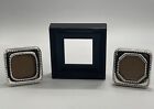 Vintage Lot Of 3 Small Picture Frames 2 Chrome Tabletop 2 x2   1 Wooden 3 x3 