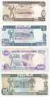 Zambia Set 4 Pcs 5 10 20 100 Kwacha Nd 1989-1991 P 30 31 32 34 Unc