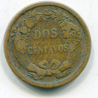 Peru 2 Centavos 1863 Km-188 1  Lotsep2593