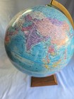 Vintage Globemaster Legend 12 Inch Diameter Globe Raised Relief Topography