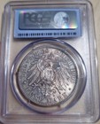1906 Germany Baden Golden Wedding 5 Mark 90  Toned Silver Coin  Pcgs Ms65 Ms 65