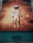 Usa Made New Astronaut Tapestry Afghan Fringed Throw Blanket 49 x 65 
