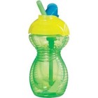 Munchkin Straw Cup Click Lock Flip With Soft Silicone Straw Contour 1 Ct 12 Pack