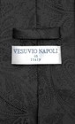 Vesuvio Napoli Necktie Black Color Paisley Design Mens Neck Tie