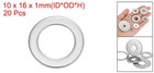 20pcs M10 Stainless Steel Flat Washers 10mm Id 16mm Od 1mm Thick