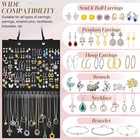 Hanging Earring Holder Organizer  Upgraded Wall Jewelry Organizer Black