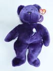 Ty Beanie Original Buddy Plush Toy Princess Diana Purple Bear 1998 Stuffed