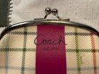 Y2k Coach Heritage Tattersall Kiss Lock Coin Case W  Hangtag Euc