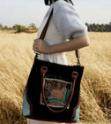 Nwt Myra Bag Multicolor Hand Tooled Hairon Leather Handbag Purse Western Boho