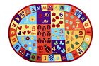 Kids Abc Educational Alphabet Letter Numbers Anti Skid Oval Area Rug - 740