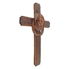 Rustic Old West Western Cowboy Hat Rope Wall Cross Decor Wood Look 15 75 Inch