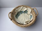 Vintage Lot Of 4 Wicker Woven Wall Hanging Baskets Storage Boho Art Design
