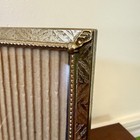 Vintage Brass Gold-tone Hinged Double Picture Frame 5 X7 Ornate Filigree Folding