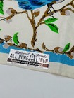 Vintage Belcrest Prints Pure Linen Blue Birds Tea Towel Nwt