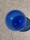Rare Antique Japanese Glass Fishing Float     Blue Cobalt Glass 4 In 