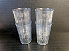 Set Of 4 Vintage Trumpet Ware Clear Plastic 5 Oz  Juice Glasses 1960s