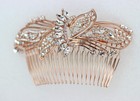 Gorgeous Clear Rhinestone Crystal Huge Floral Hair Comb Side Clip Piece