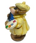 Wee Forest Folk M-039 Mouse Artiste - Yellow  vintage Retired  Suede Tail