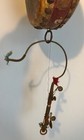 Antique Oriental Chinese Dragon Phoenix Red Wood Drum W  Wrapped Wire Hook