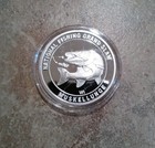 National Fishing Grand Slam Muskellunge  Troy Oz  999 Silver Coin In Capsule
