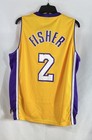 Adidas Boys Los Angeles Lakers Derek Fisher  2 Basketball Jersey Yellow Mesh Xl