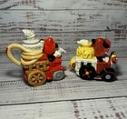 Disney Mickey Mouse Fireman Enesco Ceramic Mini Teapot   Firetruck Music Box Vtg