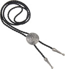 Western Black Bolo Tie For Men And Women native American Leather Bolo Tie String