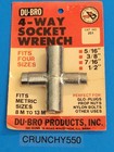 Du-bro 4-way Socket Wrench 251 5 16  3 8  7 16  1 2  Vintage Nitro Rc