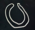 Real Solid Italy 925 Sterling Silver 18  Cuban 3mm Chain Link Necklace