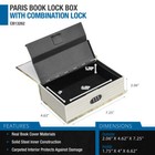 Paris Real Book Lock Box W combination Lock Cb12362  Makes It A Great Gift Item