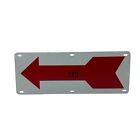 Vintage Double Sided Arrow Exit Metal Sign Rectangle Size 16   x6    White Red