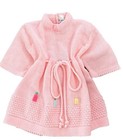 Vtg Princess Pink Knit Toddler Embroidered Dress70 s 12 Months Girls  Hong Kong