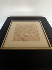 Vintage Japanese Woodblock Print -    the Heroine Yugiri    By Shima Seien - Framed