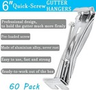 6inch Gutter Hangers  60pcs  With Pre-inserted Quick Screw Gutter Clips  Hidd   