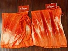 Nwt Capezio Adult  im346 Watercolor Orange   White Wrap Dance Skirt
