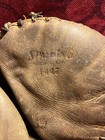 Antique Spalding Model 1447 Bill Dickey Leather Baseball Catchers Mitt Read-9808