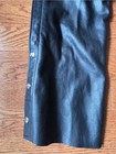 Unik Leathers Black Leather Motorcycle Chaps Men   s 3xl Adjustable Waist Snap Leg