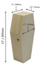 Large 12 Inch Halloween Coffin Box  Fillable Hinged Box For Halloween D  cor