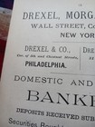 1889 Print Ad   Drexel Morgan   Company Domestic And Foreign Bankers Securities 