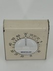 Vintage 1950s Westclox Kitchen 60 Minute Timer White Enamel Metal  