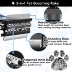 Axefun 3-in-1 Professional Pet Grooming Brush For Dogs   Cats     Blue