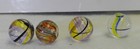  20058m Group Of 4 Peewee  45 To  50 Inches Contemporary Handmade Marbles