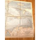 1939 National Geographic Mexico Central America Map  Old Color Paper Map