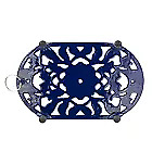 Smart Home Cobalt Blue Oval Cast Iron Trivet