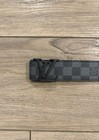 Black Mens Louis Vuitton Check Pattern Belt Size 30-32 - Worn A Few Times