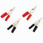 40pcs Electrical Test Clamps Metal Alligator Clips With Red   Black Handle Bulk