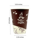 12 Oz Disposable Paper Cups Coffee Bean Design For Cold hot Drinking Coffee Tea